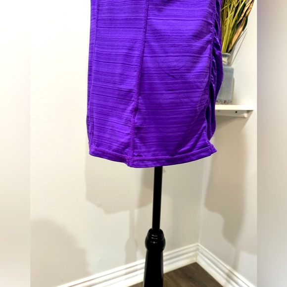 Xersion Activewear Vibrant Purple Relaxed Ribbed Short Sleeve Tee size Large - Picture 5 of 8